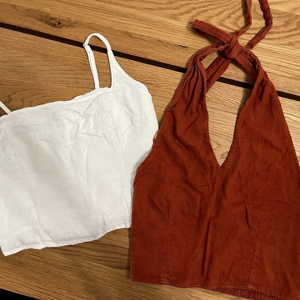 Abercrombie and Fitch Linen Crop Top Bundle